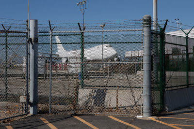 Chainlink fence against sky