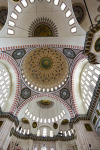 Low angle view of ceiling of building