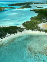 High angle view of beach