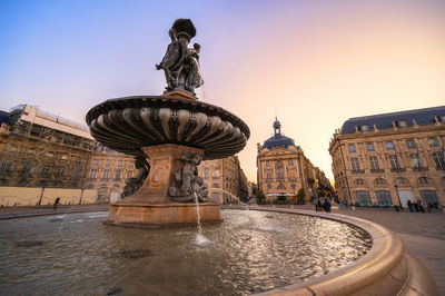 Low angle view of fountain