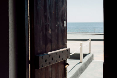 Close-up of sea against clear sky