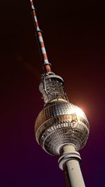 Low angle view of communications tower
