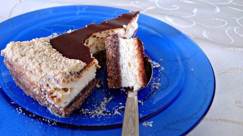 Close-up of cake in plate