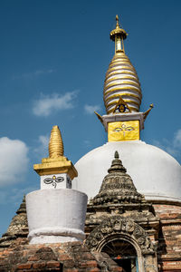 Low angle view of temple against clear sky