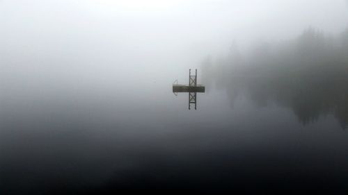 Scenic view of fog in foggy weather