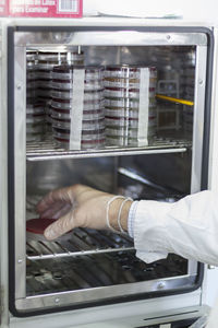 Midsection of man preparing food