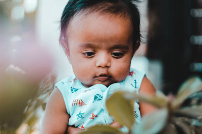 Portrait of cute baby girl