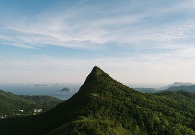 Scenic view of mountain range against sky