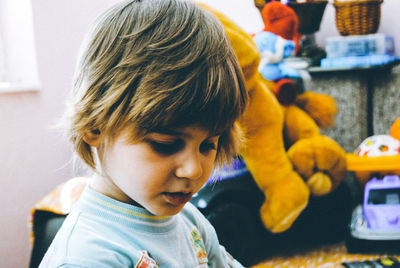 Close-up of cute baby girl