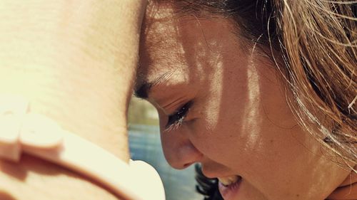 Close-up of young woman