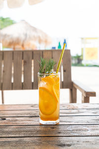 Close-up of drink on table