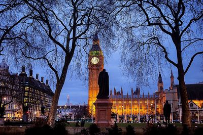 Low angle view of buildings against sky