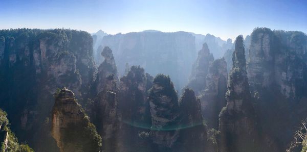 Panoramic view of mountain range