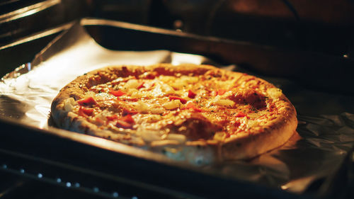 Close-up of pizza