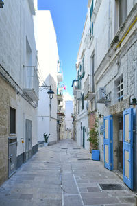 A street of monopoli, an old town in puglia, italy.