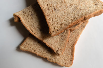 High angle view of bread on table