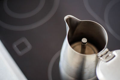 High angle view of coffee on table at home