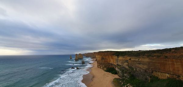 Panoramic view of beach against sky