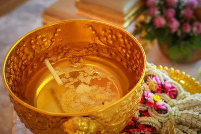 Close-up of drink on table