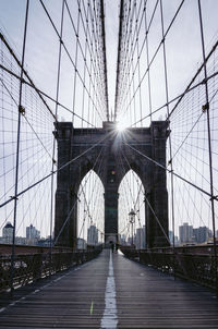 View of suspension bridge