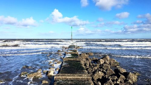 Scenic view of sea against sky