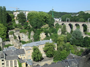 Built structure with trees in background