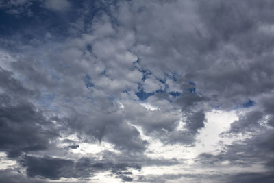 Low angle view of clouds in sky