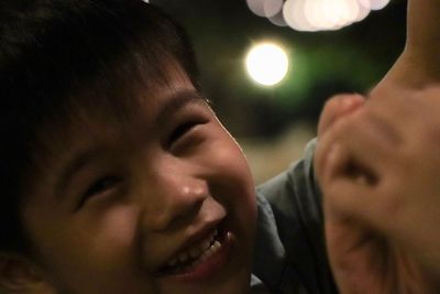 Close-up portrait of cute boy