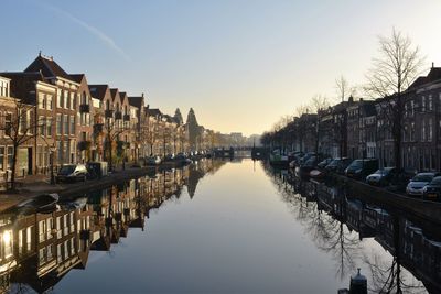 Reflection of buildings in canal