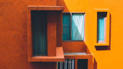 Full frame shot of yellow windows