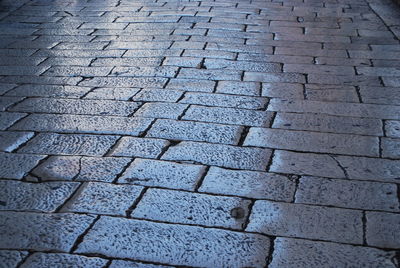 Full frame shot of cobblestone street