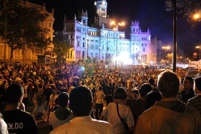 Crowd at street celebration 