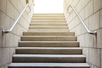 Low angle view of staircase in building