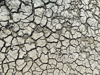Full frame shot of cracked land