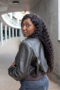 Young woman looking away