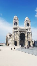 Group of people in front of building