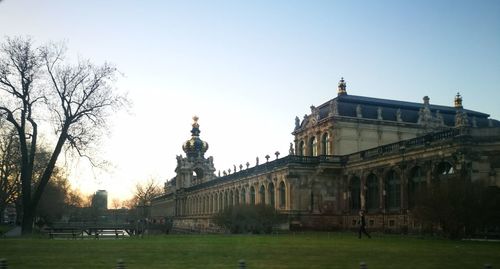 View of historical building against clear sky