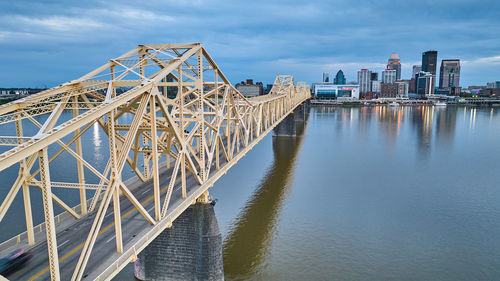 Bridge over river against sky