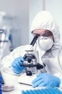 Female scientist working in laboratory