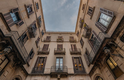 Low angle view of buildings against sky