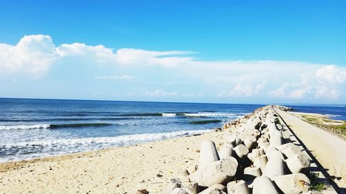 Panoramic view of sea against sky