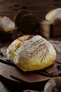 Close-up of bread on table