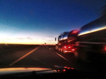 Road seen through car windshield