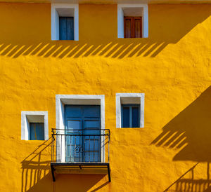 Low angle view of yellow building
