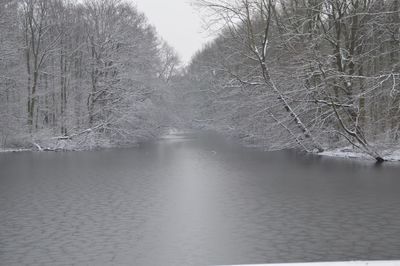 Scenic view of lake during winter