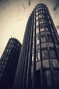 Low angle view of modern building against sky