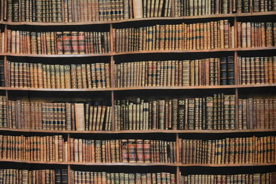 Full frame shot of bookshelf