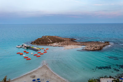 Cyprus - nissi beach in ayia napa - high angle view of sea against sky