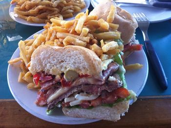 Close-up of served food