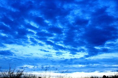 Low angle view of cloudy sky
